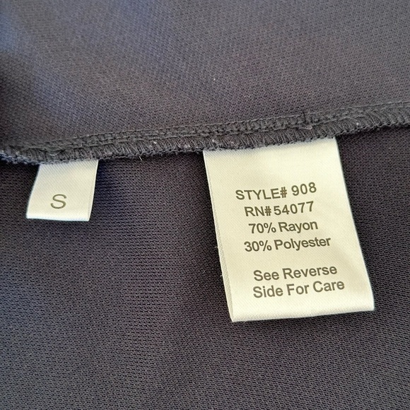 2 for $26 CAbi Navy Blue Long Length Cardigan Open/Tie Front Career Casual Small - Picture 7 of 8